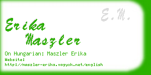 erika maszler business card